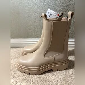 Zara genuine leather boots NWT